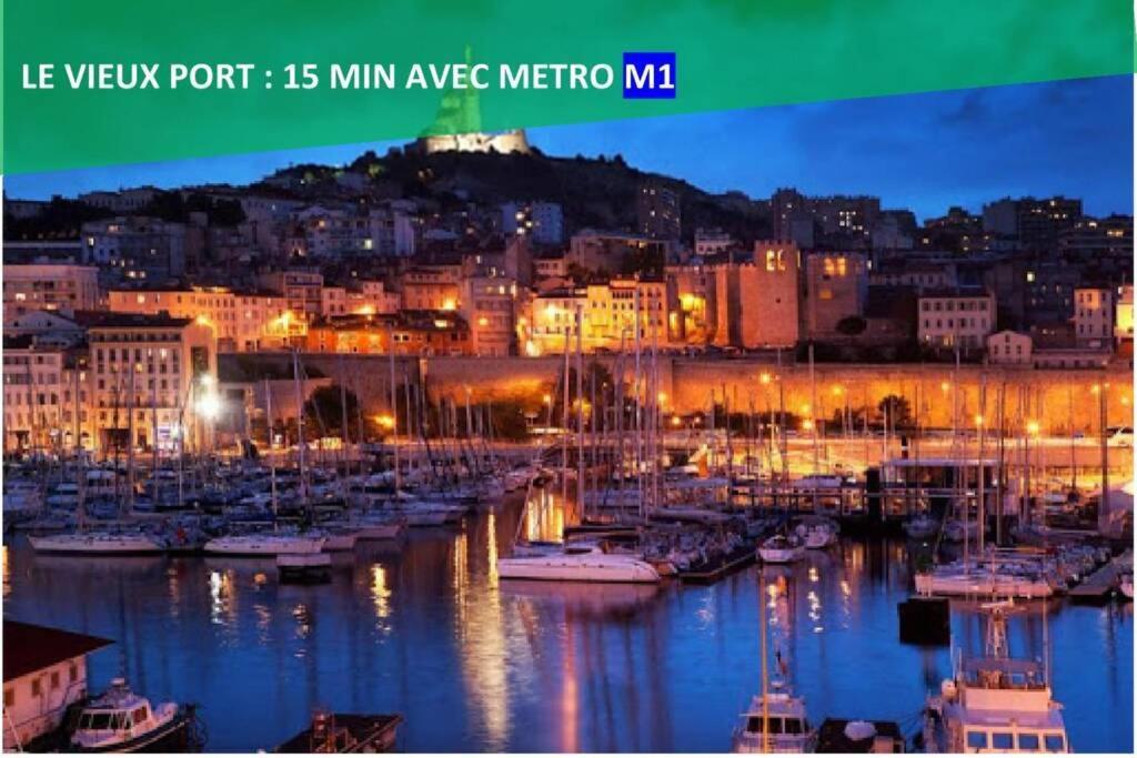 Climatise Gare Stcharles 4 Chambres Grand Balcon / Experience-Immo Marseille Eksteriør bilde